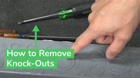 how do you knockout junction box holes|electrical box knockout removal instructions.